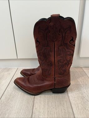 Justin Boots Brown Leather Cowboy Boots